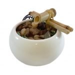 Fonte Decorativa Agua Bojuda Branca Cascata Feng Shui Bica Bambu