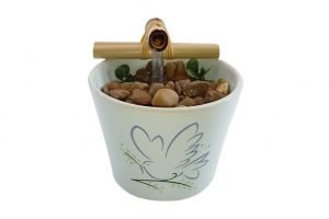 Fonte Feng Shui Cascata Decorativa de Agua Pomba da Paz