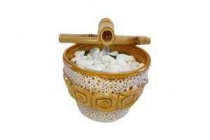Fonte Feng Shui Cascata Decorativa de Agua Rosas Pipoca Caramelo
