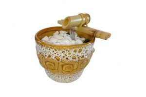 Fonte Feng Shui Cascata Decorativa de Agua Rosas Pipoca Caramelo