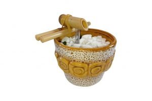 Fonte Feng Shui Cascata Decorativa de Agua Rosas Pipoca Caramelo
