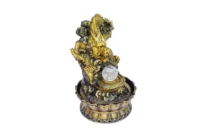 Fonte Feng Shui Dragão de Frente Dourado